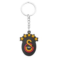 Galatasaray 26002 5 Yıldız Siyah Arma Silikon Anahtarlık