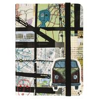 Scrikss Notelook A7 11X8cm Not Defteri Şehir 3 Harita Çizgisiz