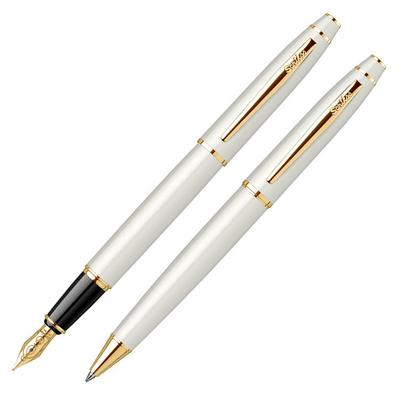 Scrikss Noble 35 Dolmakalem Tükenmez Set Beyaz Altın