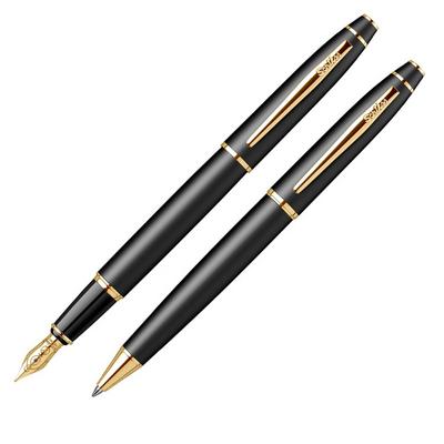 Scrikss Noble 35 Dolmakalem Tükenmez Set Siyah Altın