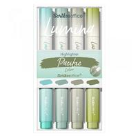 Scrikss Lumina Fosforlu İşaretleme Kalemi 4'Lü Set Pacific Colour