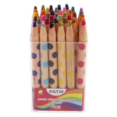 Fatih Jumbo Gökkuşağı Kuru Boya Yarım Boy 40'Lı Paket