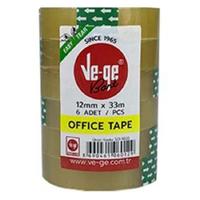 Ve-Ge Ofis Tipi Bant 12Mmx33m Orta Boy 6'Lı Paket