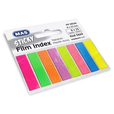 Mas 3663 Yapışkanlı Film İndex 8X45mm 8X25 Yaprak