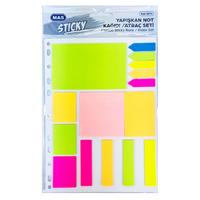 Mas Sticky 3674 Yapışkanlı Not Kağıdı Ayraç Seti