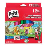 Pritt Jumbo Üçgen Pastel Boya Kalemi 12 Renk