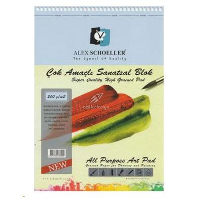 Alex Schoeller Çok Amaçlı Sanatsal Blok 200Gr A5 20 Yaprak