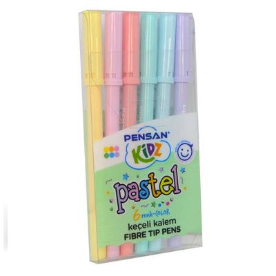 Pensan Kidz Keçeli Kalem Pastel Renkler 6'Lı Set
