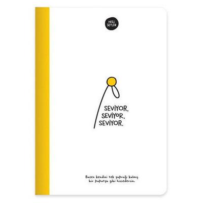 Keskin Color Hisli Şeyler Sert Kapaklı Defter 14X20cm 64 Yp Çizgili Seviyor