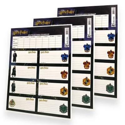 Harry Potter Ders Programlı Okul Etiketi 3'Lü Paket