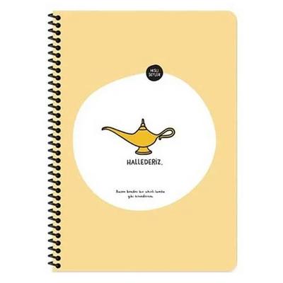 Hisli Şeyler Spiralli Defter A5 Küçük 80 Çizgili Hallederiz