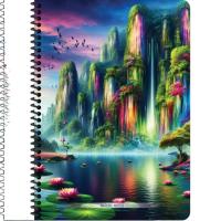 Keskin Color Nature Stickerlı Spiralli Defter A4 80 Yaprak Kareli