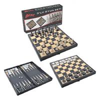 Star 3 Oyun Bir Arada Set Satranç Tavla Dama