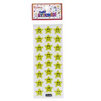 Ticon Sticker Puffy Kabartma Etiket 348856 Yıldız Gülen Yüz