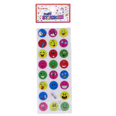 Ticon Sticker Puffy Kabartma Etiket 348863 Gülen Yüz
