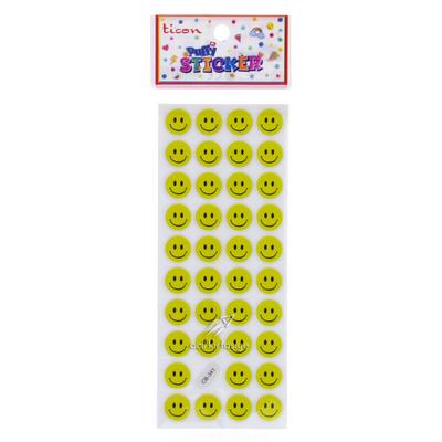 Ticon Sticker Puffy Kabartma Etiket 348869 Gülen Yüz