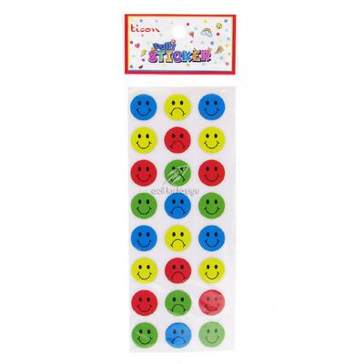 Ticon Sticker Puffy Kabartma Etiket 348870 Gülen Yüz