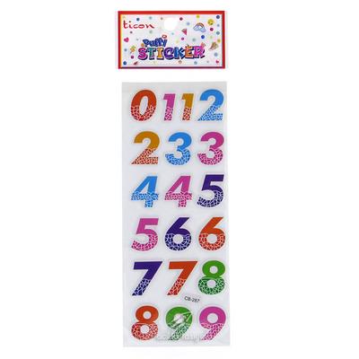 Ticon Sticker Puffy Kabartma Etiket 348893 Sayılar