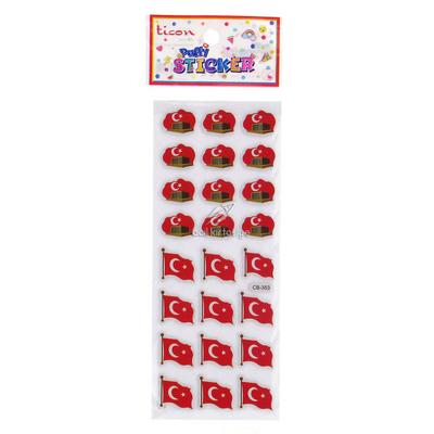 Ticon Sticker Puffy Kabartma Etiket 348960 Bayrak Ve Anıtkabir