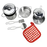 Vardem 683E 8 Parça Raflı Çelik Tencere Tava Seti