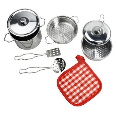 Vardem 683E 8 Parça Raflı Çelik Tencere Tava Seti