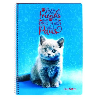 Çınar Defter Pp Spiralli A4 72 Yaprak Sevimli Kediler Kareli