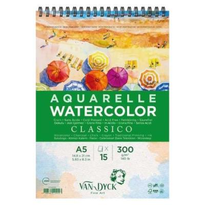 Van Dyck Classico Dokulu Aquarelle Sulu Boya Defteri 300Gr A5 14,8X21cm 15 Yaprak