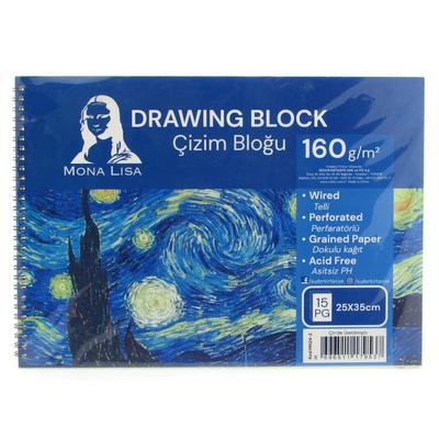 Mona Lisa Çizim Bloğu Defteri 160Gr 25X35cm 15 Yaprak