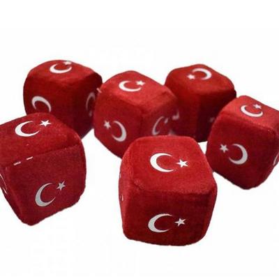 Peluş Zar Türk Bayrağı (Adet)