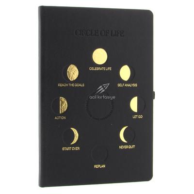 Gıpta Circle Of Life 17X24 Sert Deri Kapaklı Defter 120 Yaprak Çizgili