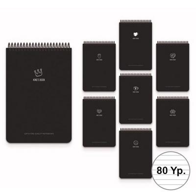 Gıpta King's Book Spiralli Bloknot A5 80 Yaprak Çizgili