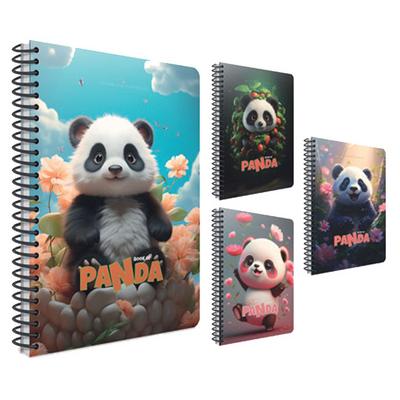 Gıpta Panda Spiralli Defter A4 80 Yp Kareli