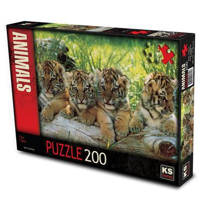 Ks Games 200 Parça Puzzle 11325 Four Tigers