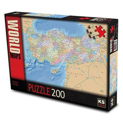 Ks Games 200 Parça Puzzle 11331 Türkiye Haritası