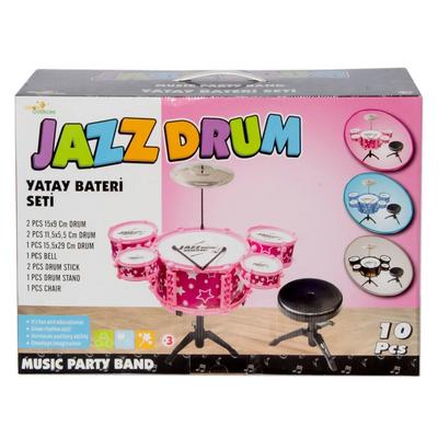 Limon Oyuncak Lmn152 Jazz Drum Yatay Bateri Seti 10 Parça Siyah