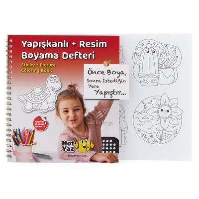 Notyaz Yapışkanlı Resim Boyama Defteri