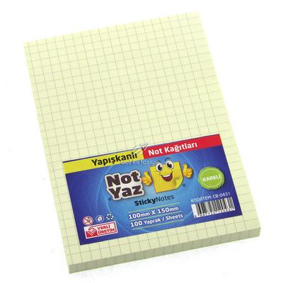 Notyaz Cb-0431 Yapışkanlı Kağıt 100X150mm Kareli