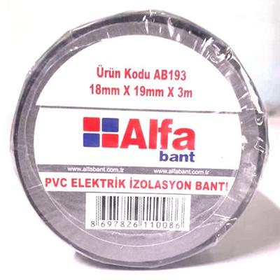 Alfa Pvc Elektrik İzolasyon Bandı Siyah