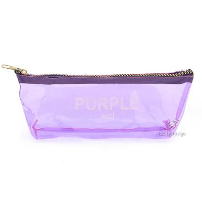 Vuki 0115-1 Şeffaf Üçgen Kalem Çantası Mor