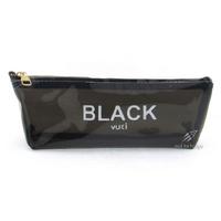 Vuki 0115-4 Şeffaf Üçgen Kalem Çantası Siyah