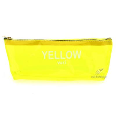 Vuki 0115-5 Şeffaf Üçgen Kalem Çantası Sarı