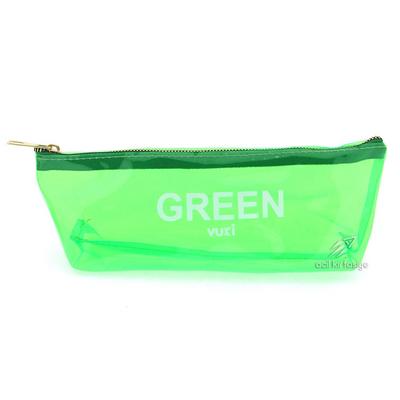 Vuki 0115-7 Şeffaf Üçgen Kalem Çantası Yeşil