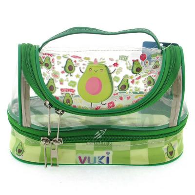 Vuki 0122-1 Şeffaf Mega Kalem Çantası Avokado
