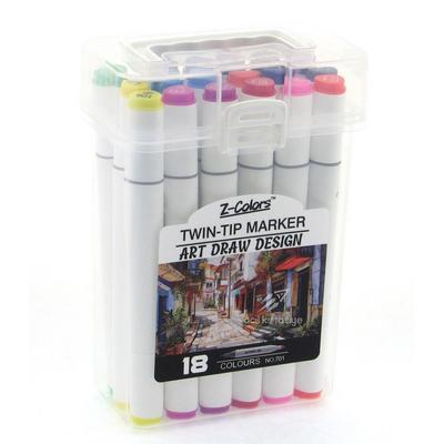 Z-Colors Art Draw Design Çift Taraflı Marker Kalem Seti 18'Li