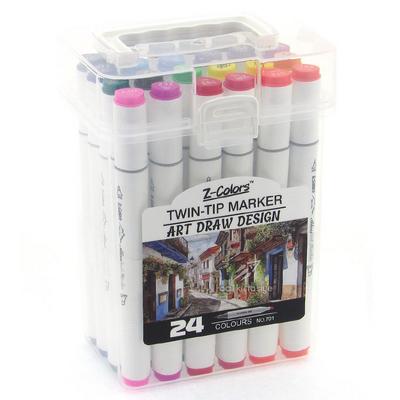 Z-Colors Art Draw Design Çift Taraflı Marker Kalem Seti 24'Lü