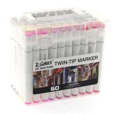 Z-Colors Art Draw Design Çift Taraflı Marker Kalem Seti 60'Lı