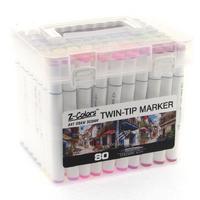 Z-Colors Art Draw Design Çift Taraflı Marker Kalem Seti 80'Li