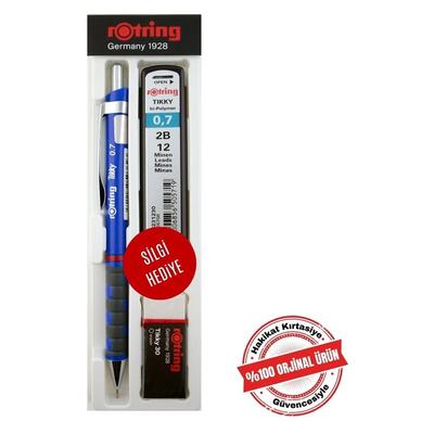 Rotring Tikky Versatil Kalem Silgi Ve Uç Set 0,7Mm Mavi