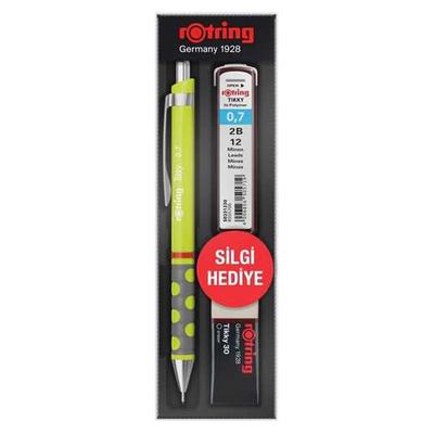 Rotring Tikky Versatil Kalem Silgi Ve Uç Set 0,7Mm Limon Yeşili