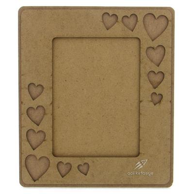Magic Art Ahşap Mdf Obje Çr91 Çerçeve Kalpli